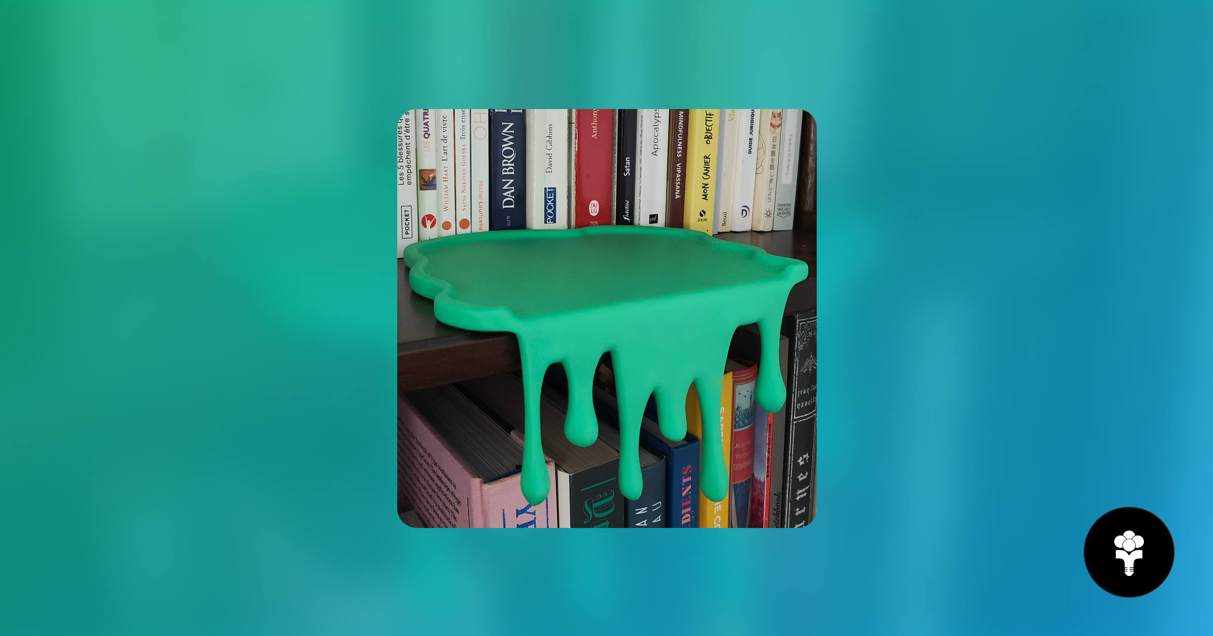 Melting Paint Drip Bookshelf